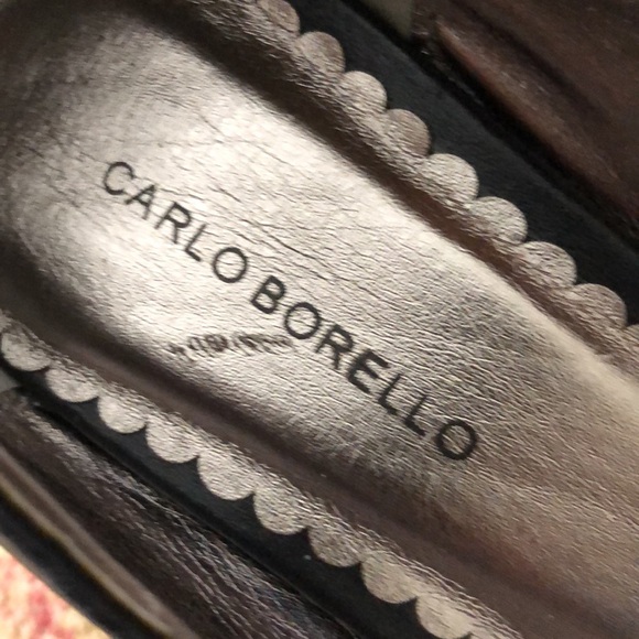 Carlos Borello Sonic Women's black leather heeled Shoe Size 10 NWOT - Picture 3 of 10